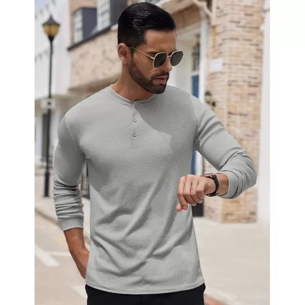 COOFANDY Men's Henley Shirts Long Sleeve Button T-Shirt Lightweight Fashion Casual Pullover Shirt