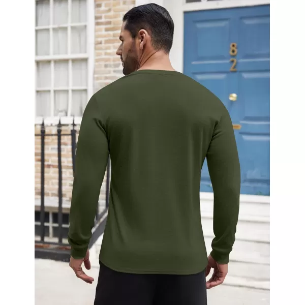 COOFANDY Men's Henley Shirts Long Sleeve Button T-Shirt Lightweight Fashion Casual Pullover Shirt