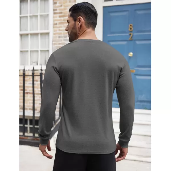 COOFANDY Men's Henley Shirts Long Sleeve Button T-Shirt Lightweight Fashion Casual Pullover Shirt