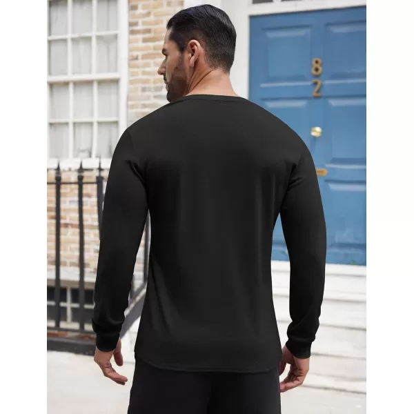 COOFANDY Men's Henley Shirts Long Sleeve Button T-Shirt Lightweight Fashion Casual Pullover Shirt