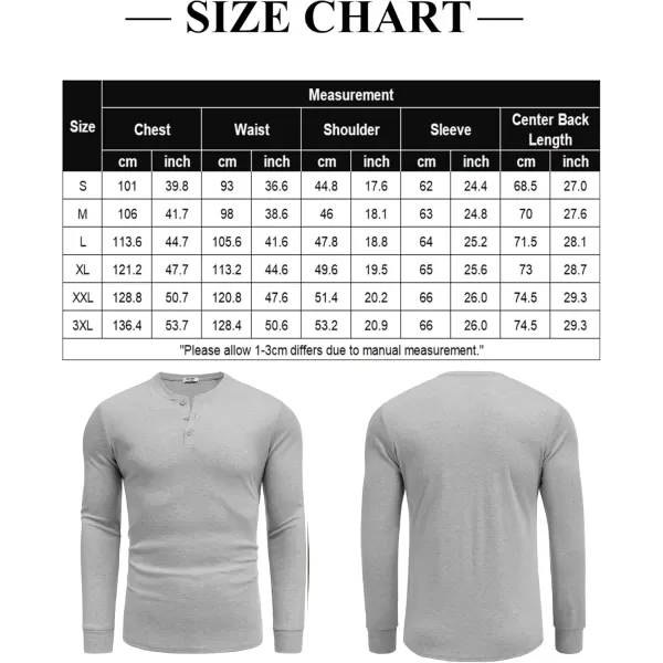 COOFANDY Men's Henley Shirts Long Sleeve Button T-Shirt Lightweight Fashion Casual Pullover Shirt