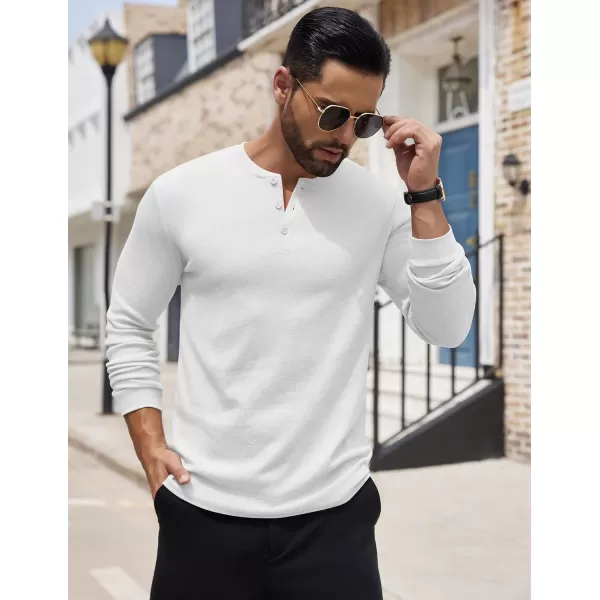 COOFANDY Men's Henley Shirts Long Sleeve Button T-Shirt Lightweight Fashion Casual Pullover Shirt