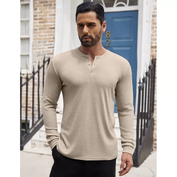 COOFANDY Men's Henley Shirts Long Sleeve Button T-Shirt Lightweight Fashion Casual Pullover Shirt