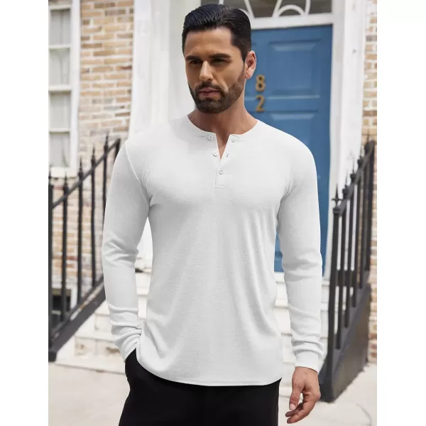 COOFANDY Men's Henley Shirts Long Sleeve Button T-Shirt Lightweight Fashion Casual Pullover Shirt