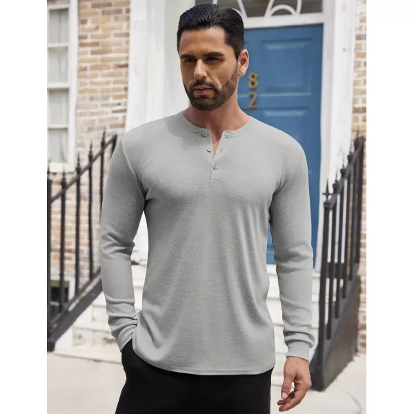 COOFANDY Men's Henley Shirts Long Sleeve Button T-Shirt Lightweight Fashion Casual Pullover Shirt