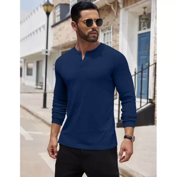 COOFANDY Men's Henley Shirts Long Sleeve Button T-Shirt Lightweight Fashion Casual Pullover Shirt