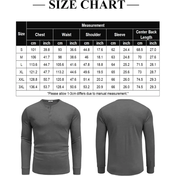 COOFANDY Men's Henley Shirts Long Sleeve Button T-Shirt Lightweight Fashion Casual Pullover Shirt