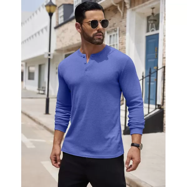 COOFANDY Men's Henley Shirts Long Sleeve Button T-Shirt Lightweight Fashion Casual Pullover Shirt