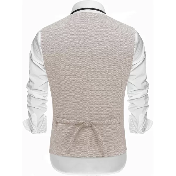 COOFANDY Men's Suit Vests Slim Fit Herringbone Waistcoat Casual Business Dress Vest