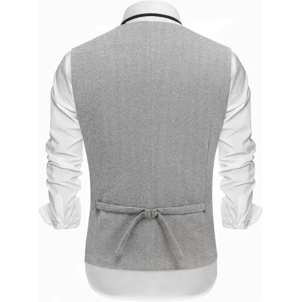 COOFANDY Men's Suit Vests Slim Fit Herringbone Waistcoat Casual Business Dress Vest