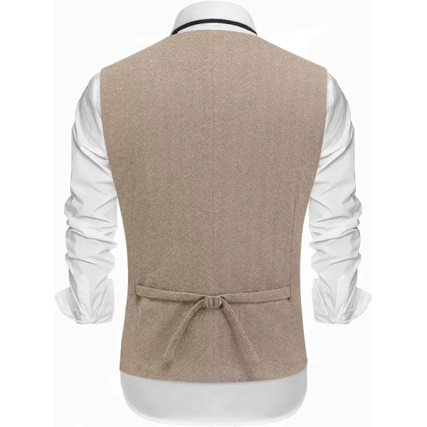 COOFANDY Men's Suit Vests Slim Fit Herringbone Waistcoat Casual Business Dress Vest