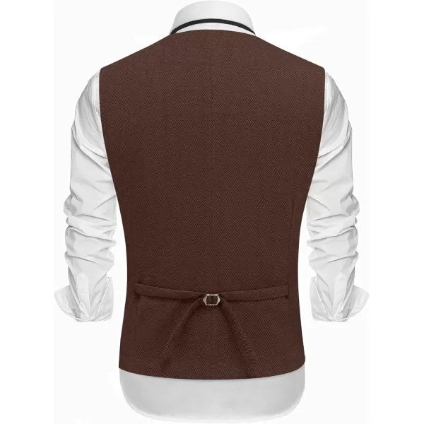 COOFANDY Men's Suit Vests Slim Fit Herringbone Waistcoat Casual Business Dress Vest