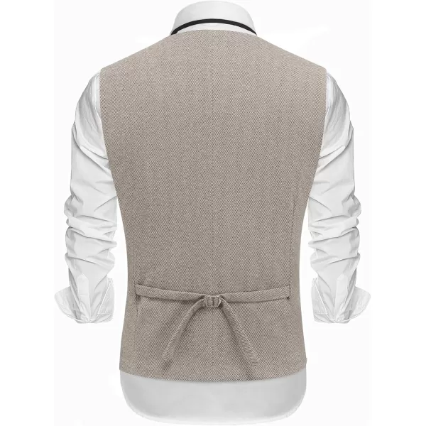 COOFANDY Men's Suit Vests Slim Fit Herringbone Waistcoat Casual Business Dress Vest