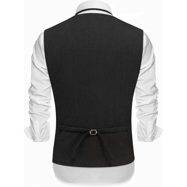 COOFANDY Men's Suit Vests Slim Fit Herringbone Waistcoat Casual Business Dress Vest