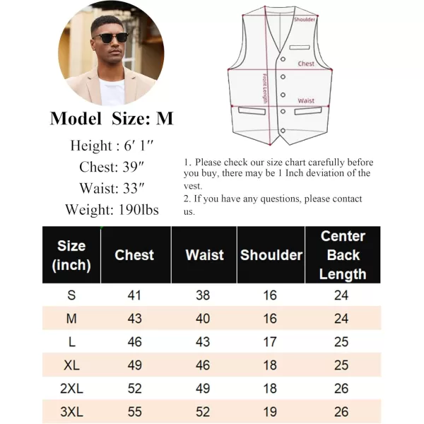 COOFANDY Men's Suit Vests Slim Fit Herringbone Waistcoat Casual Business Dress Vest