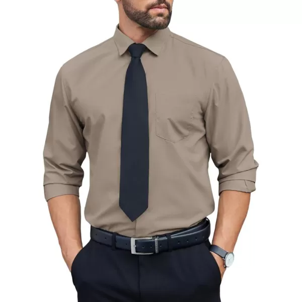 COOFANDY Mens Dress Shirts Long Sleeve Wrinkle Free Button Down Shirts Formal Business Shirt