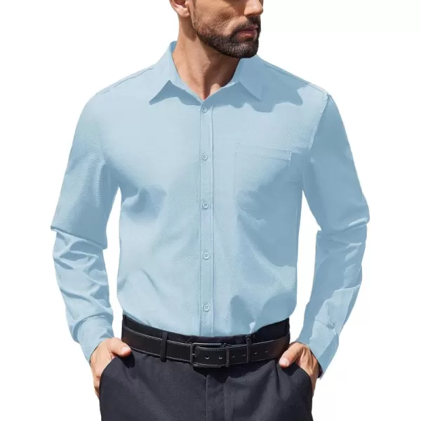 COOFANDY Mens Dress Shirts Long Sleeve Wrinkle Free Shirt Textured Business Casual Button Down Shirt