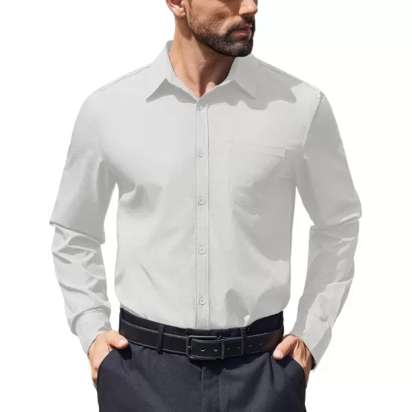 COOFANDY Mens Dress Shirts Long Sleeve Wrinkle Free Shirt Textured Business Casual Button Down Shirt