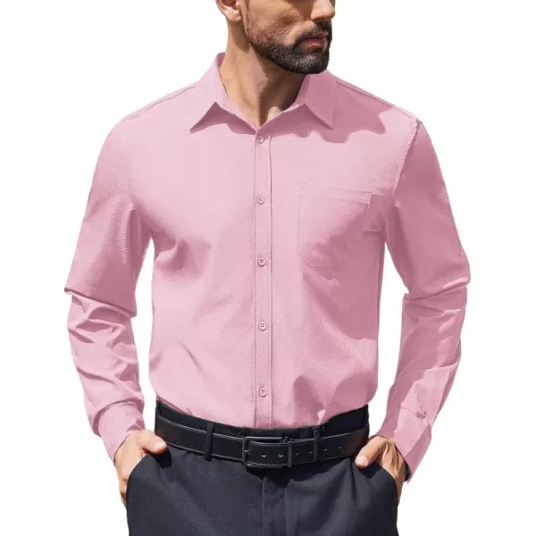COOFANDY Mens Dress Shirts Long Sleeve Wrinkle Free Shirt Textured Business Casual Button Down Shirt