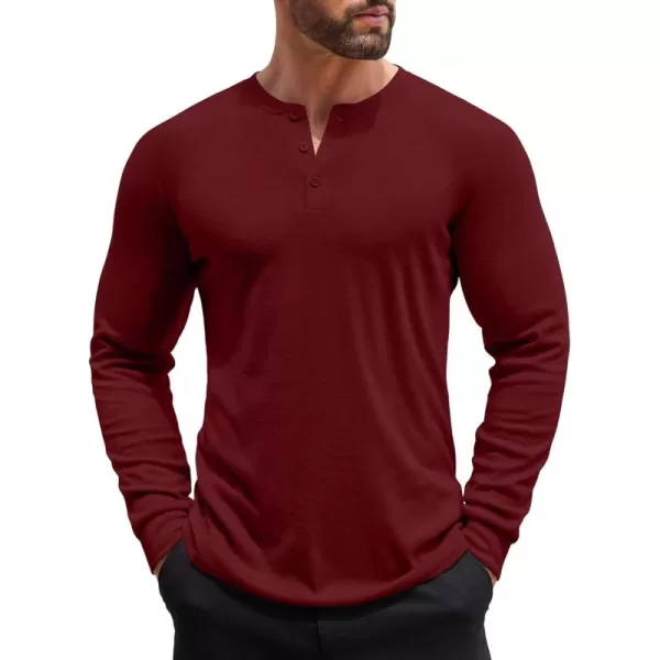 COOFANDY Men's Henley Shirts Long Sleeve Button T-Shirt Lightweight Fashion Casual Pullover Shirt
