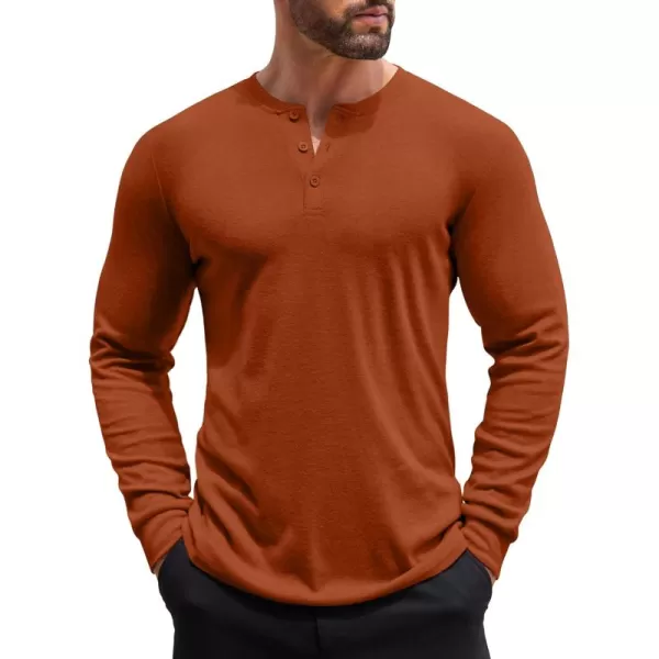 COOFANDY Men's Henley Shirts Long Sleeve Button T-Shirt Lightweight Fashion Casual Pullover Shirt