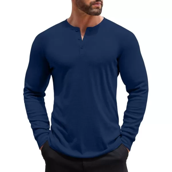 COOFANDY Men's Henley Shirts Long Sleeve Button T-Shirt Lightweight Fashion Casual Pullover Shirt