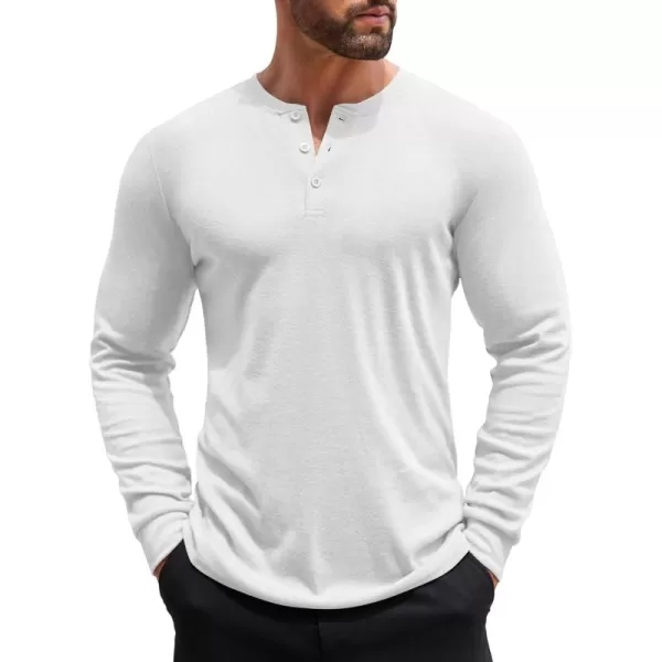 COOFANDY Men's Henley Shirts Long Sleeve Button T-Shirt Lightweight Fashion Casual Pullover Shirt