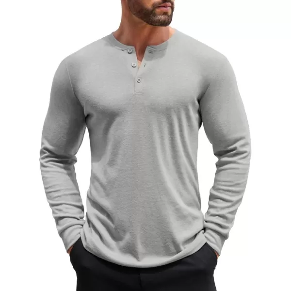 COOFANDY Men's Henley Shirts Long Sleeve Button T-Shirt Lightweight Fashion Casual Pullover Shirt