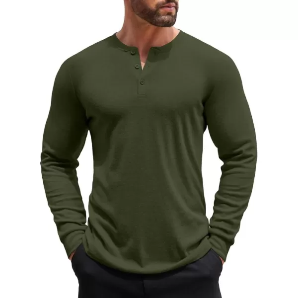 COOFANDY Men's Henley Shirts Long Sleeve Button T-Shirt Lightweight Fashion Casual Pullover Shirt