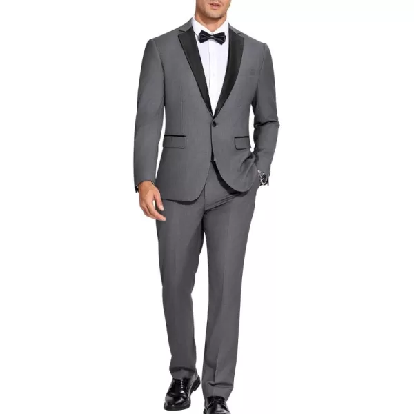COOFANDY Men's Suits 2 Piece Slim Fit Dress Suits Tuxedo Jacket One Button Blazer for Wedding Business Prom