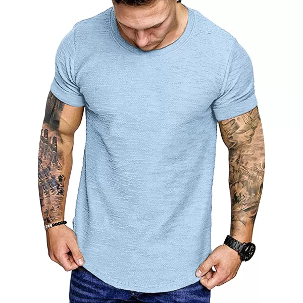 COOFANDY Men Muscle Workout T Shirt Gym Bodybuilding Active Short Sleeve Tee Top Black