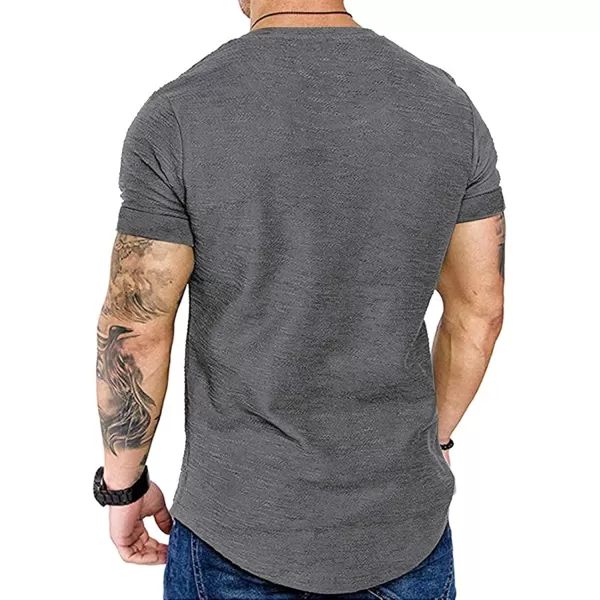 COOFANDY Men Muscle Workout T Shirt Gym Bodybuilding Active Short Sleeve Tee Top Black