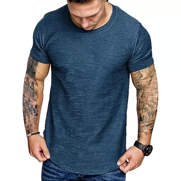 COOFANDY Men Muscle Workout T Shirt Gym Bodybuilding Active Short Sleeve Tee Top Black
