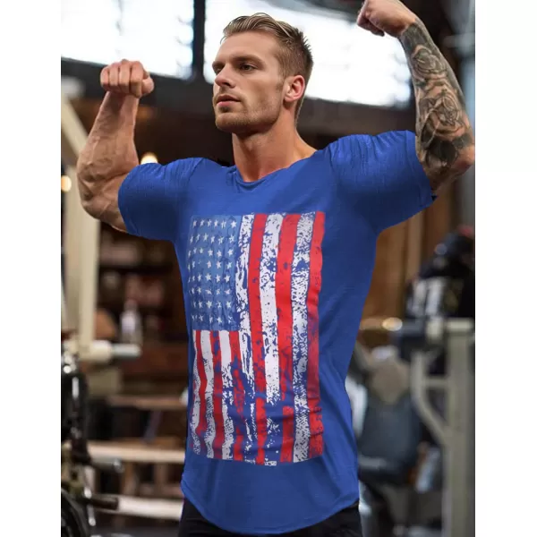 COOFANDY Men Muscle Workout T Shirt Gym Bodybuilding Active Short Sleeve Tee Top Black
