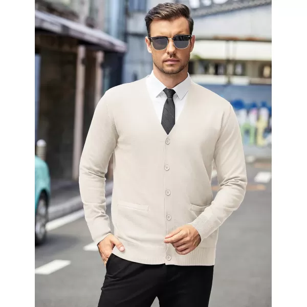 COOFANDY Mens Cardigan Sweaters Long Sleeve V Neck Cardigans Lightweight Knitted Button Down Sweaters with Pockets