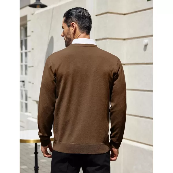COOFANDY Mens Cardigan Sweaters Long Sleeve V Neck Cardigans Lightweight Knitted Button Down Sweaters with Pockets