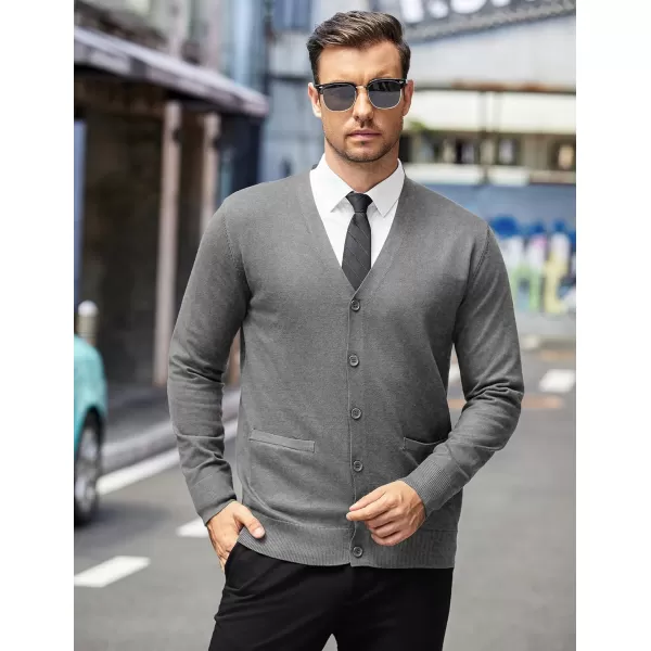 COOFANDY Mens Cardigan Sweaters Long Sleeve V Neck Cardigans Lightweight Knitted Button Down Sweaters with Pockets