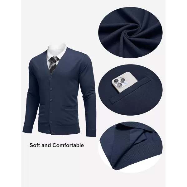 COOFANDY Mens Cardigan Sweaters Long Sleeve V Neck Cardigans Lightweight Knitted Button Down Sweaters with Pockets