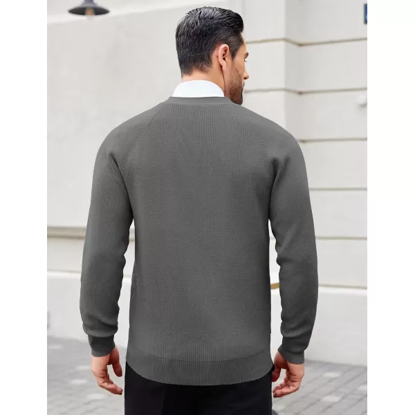 COOFANDY Men's Cardigan Sweaters with Button Lightweight Casual V Neck Long Sleeve Pockets Knitted Sweater