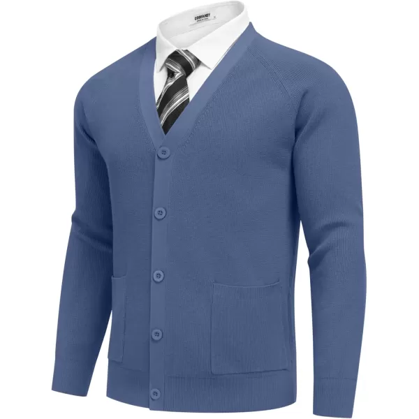 COOFANDY Men's Cardigan Sweaters with Button Lightweight Casual V Neck Long Sleeve Pockets Knitted Sweater