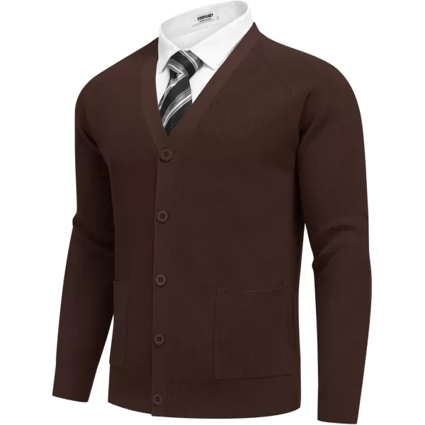 COOFANDY Men's Cardigan Sweaters with Button Lightweight Casual V Neck Long Sleeve Pockets Knitted Sweater