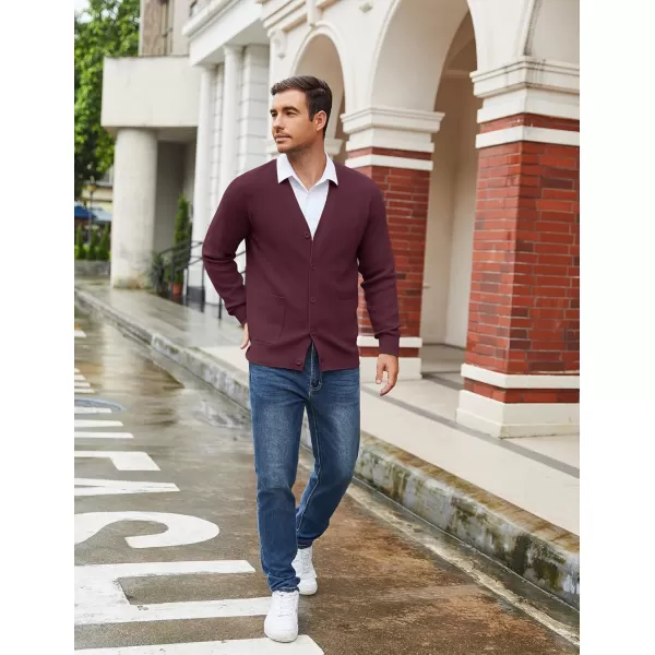 COOFANDY Men's Cardigan Sweaters with Button Lightweight Casual V Neck Long Sleeve Pockets Knitted Sweater