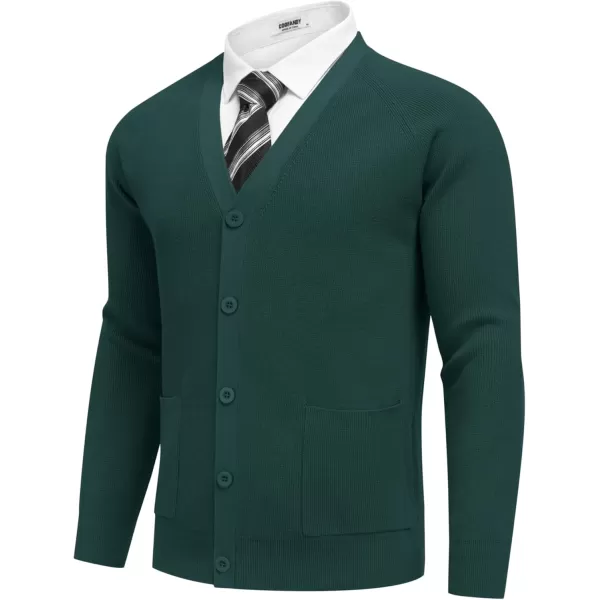 COOFANDY Men's Cardigan Sweaters with Button Lightweight Casual V Neck Long Sleeve Pockets Knitted Sweater