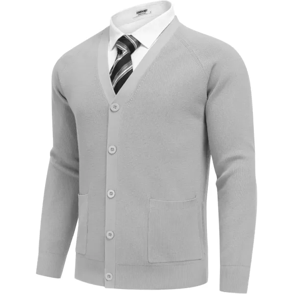 COOFANDY Men's Cardigan Sweaters with Button Lightweight Casual V Neck Long Sleeve Pockets Knitted Sweater