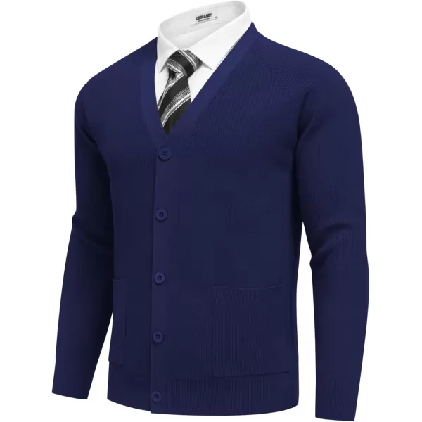 COOFANDY Men's Cardigan Sweaters with Button Lightweight Casual V Neck Long Sleeve Pockets Knitted Sweater