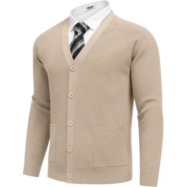COOFANDY Men's Cardigan Sweaters with Button Lightweight Casual V Neck Long Sleeve Pockets Knitted Sweater
