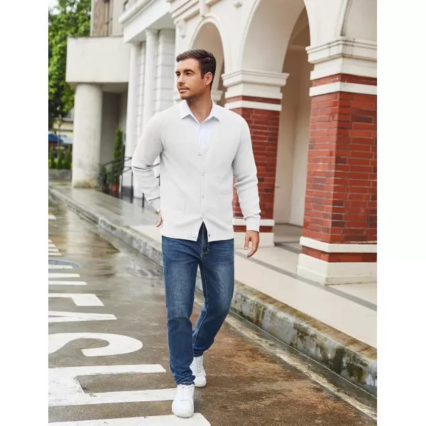 COOFANDY Men's Cardigan Sweaters with Button Lightweight Casual V Neck Long Sleeve Pockets Knitted Sweater