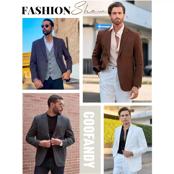 COOFANDY Mens Casual Blazer Cotton Sport Coat Regular Fit Suit Jacket Two Button Blazer Jacket