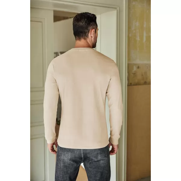 COOFANDY Men's Henley Shirts Long Sleeve Basic Pullover Shirt Lightweight Button T-Shirts