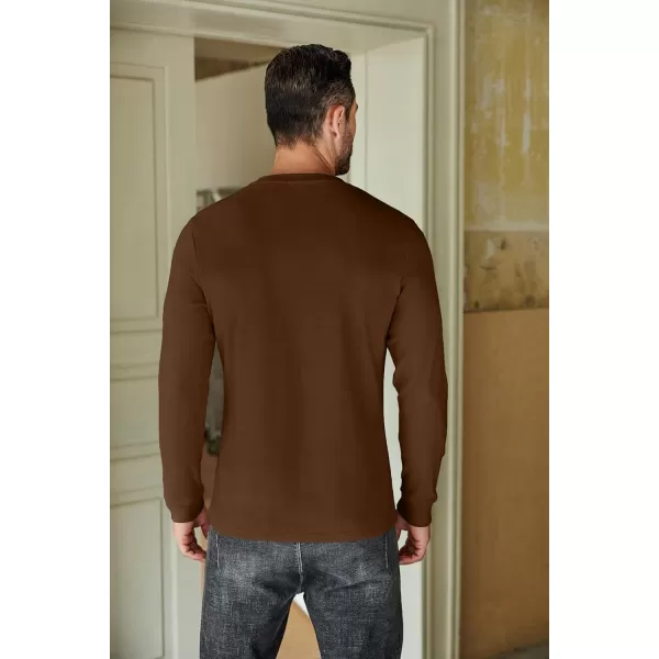 COOFANDY Men's Henley Shirts Long Sleeve Basic Pullover Shirt Lightweight Button T-Shirts